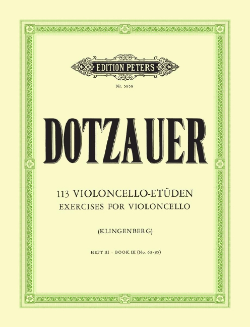 113 Violoncello Etuden - Band 3