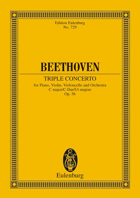Concerto for Pianoforte, Violin, Violoncello and Orchestra C major, Op.56 'Triple Concerto' (Study score)
