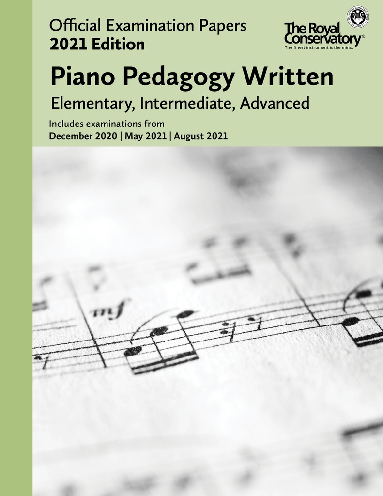 2021 Official Exam Papers: Piano Pedagogy Written