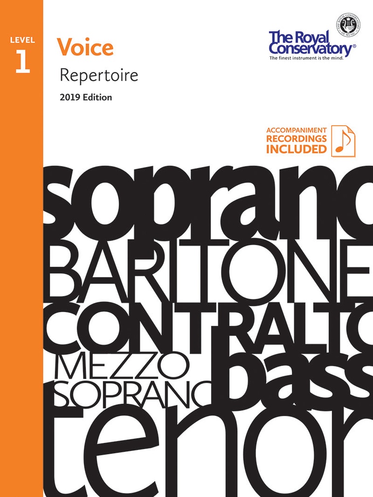 Voice Repertoire - Level 1 (2019 Edition)