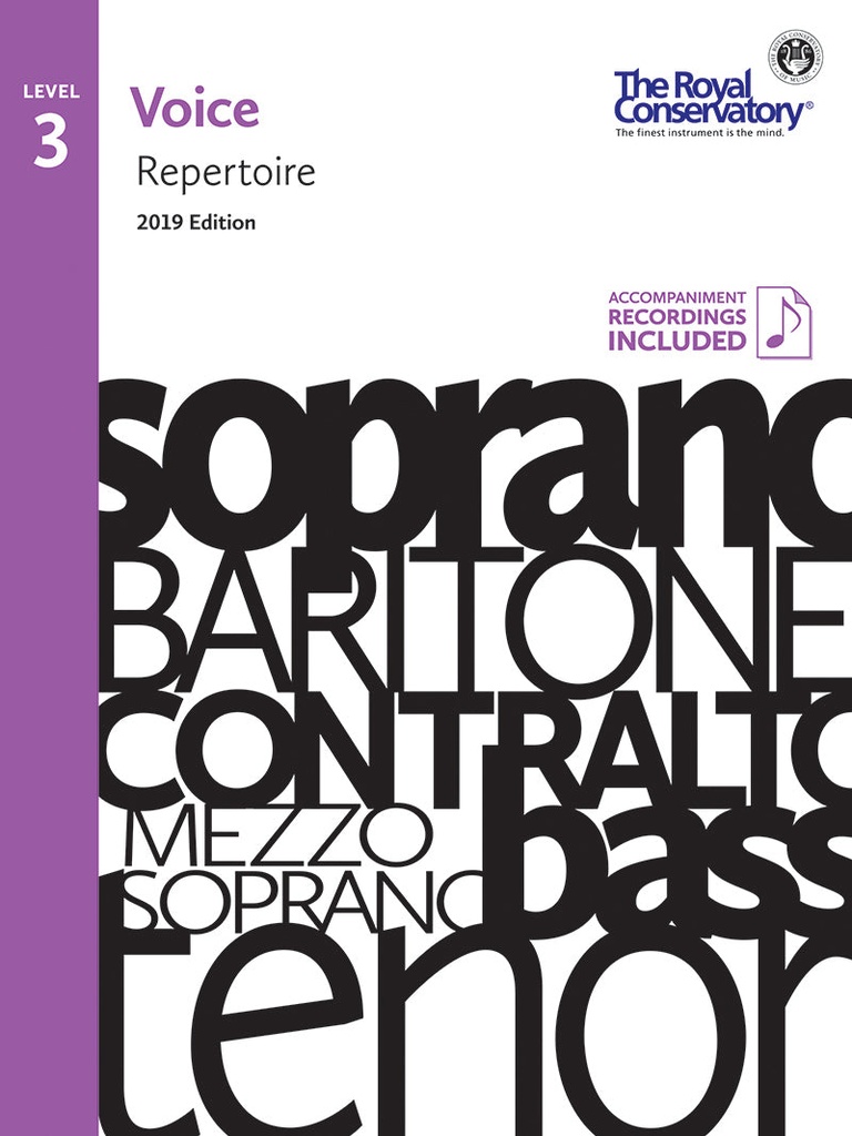 Voice Repertoire - Level 3 (2019 Edition)
