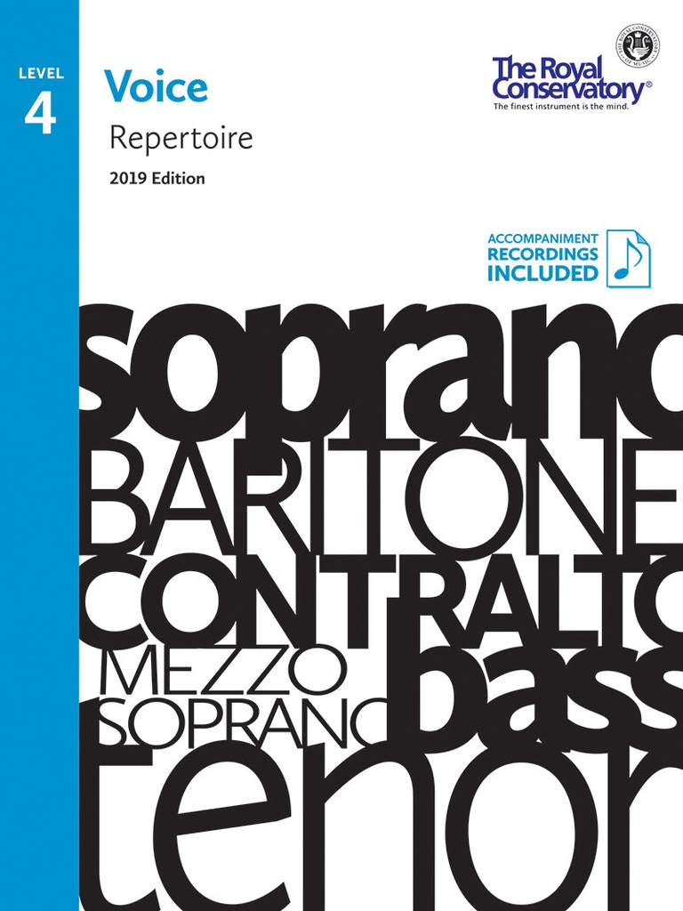 Voice Repertoire - Level 4 (2019 Edition)