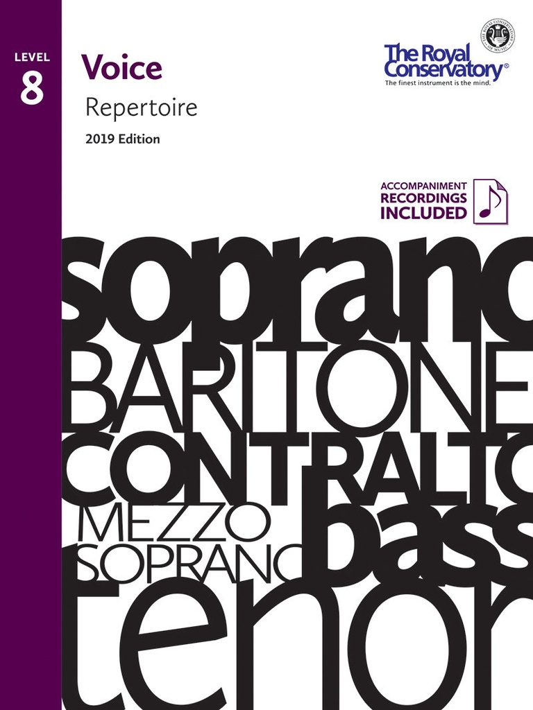 Voice Repertoire - Level 8 (2019 Edition)
