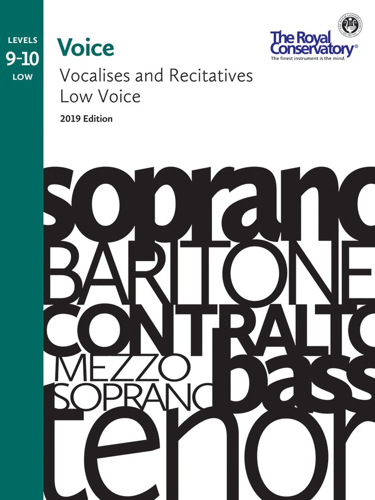 Voice Vocalises and Recitatives 9-10: Low Voice
