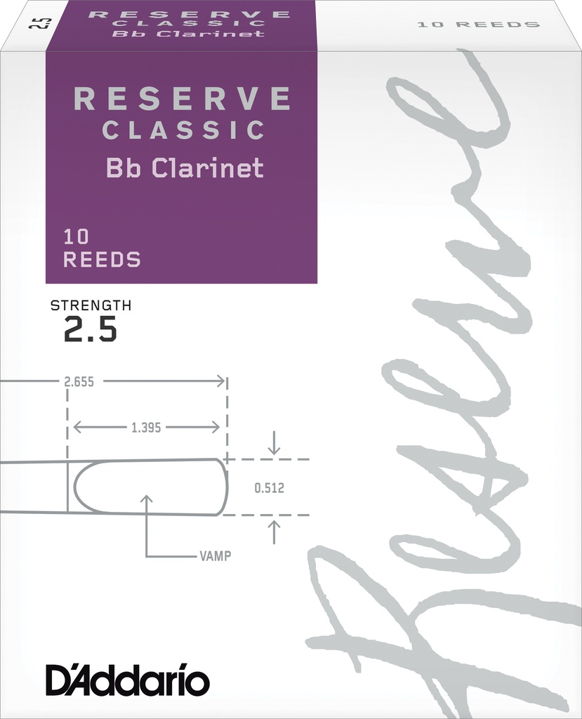 Rieten 2,5 Organic Reserve Classic Bb Klarinet (10-Pack)