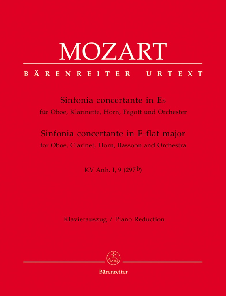 Sinfonia Concertante E-flat major, KV.Anh.I,9(297b) (Piano reduction)