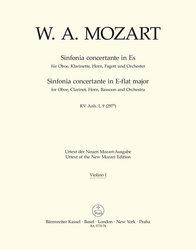 Sinfonia Concertante E-flat major, KV.Anh.I,9(297b) (Violin 1)