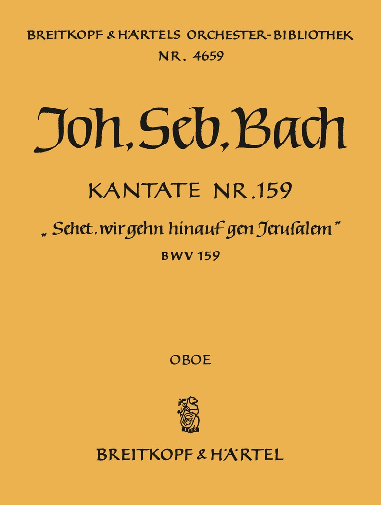 Cantata, BWV.159 Come and let us go up to Jerusalem (Oboe)
