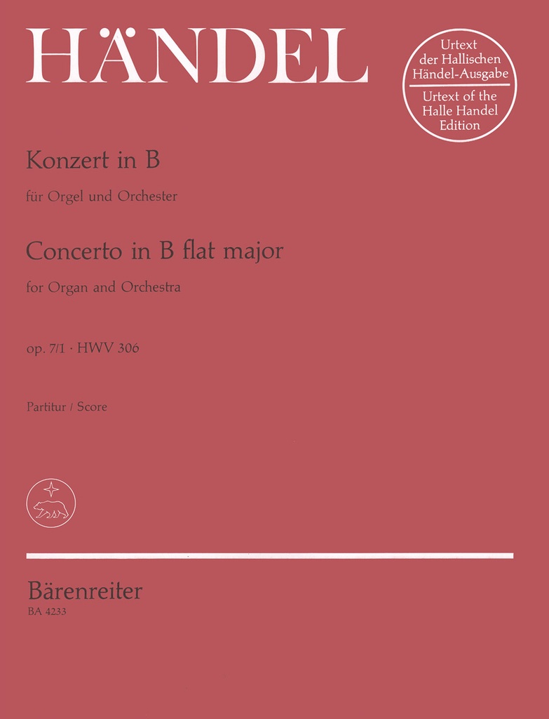 Organ Concerto B-flat major, Op.7/1, HWV.306 (Organ Solo)