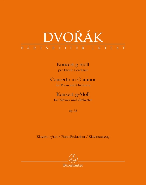 Concerto for Piano and Orchestra G minor, Op.33 B.63 (Piano reduction)