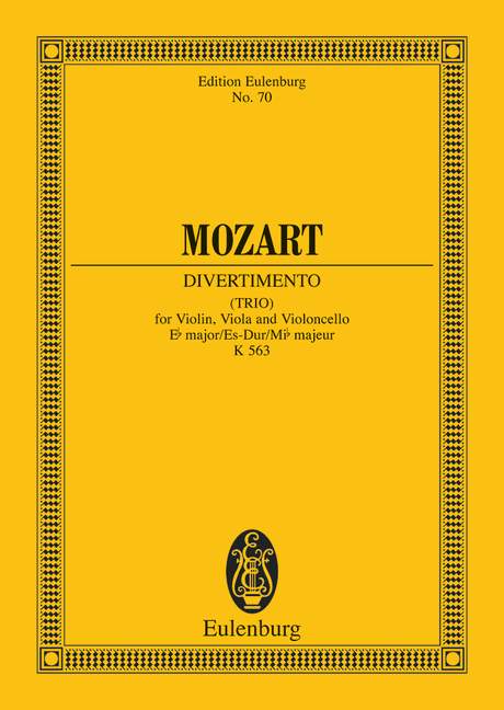 Divertimento Es-dur, KV.563 (Study score)
