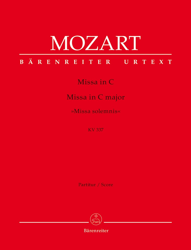 Missa C major, KV.337 'Missa solemnis' (Full score)