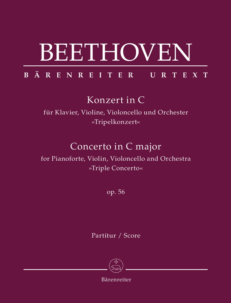 Concerto for Pianoforte, Violin, Violoncello and Orchestra C major, Op.56 'Triple Concerto' (Full score)