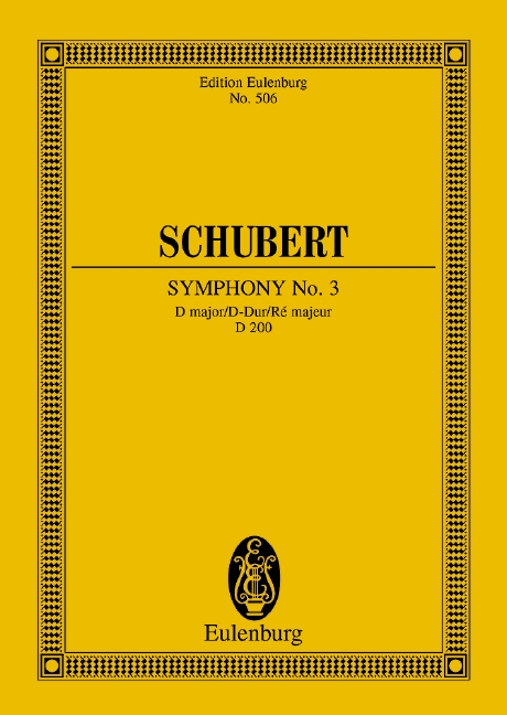 Symphony Nr.3, D Major, D.200 (Study score)