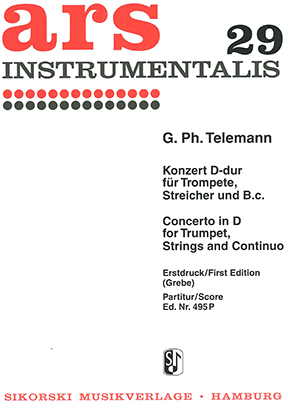 Concerto for Trumpet in D, Strings & Basso Continuo (Score)