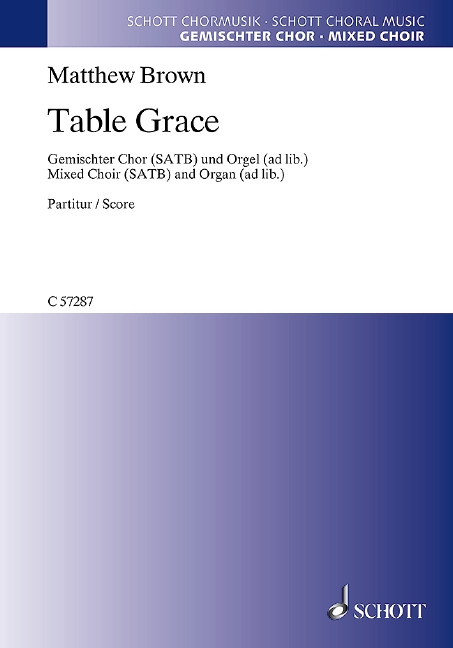 Table Grace (Choral score)