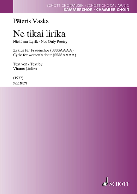 Ne tikai lirika (Choral score)