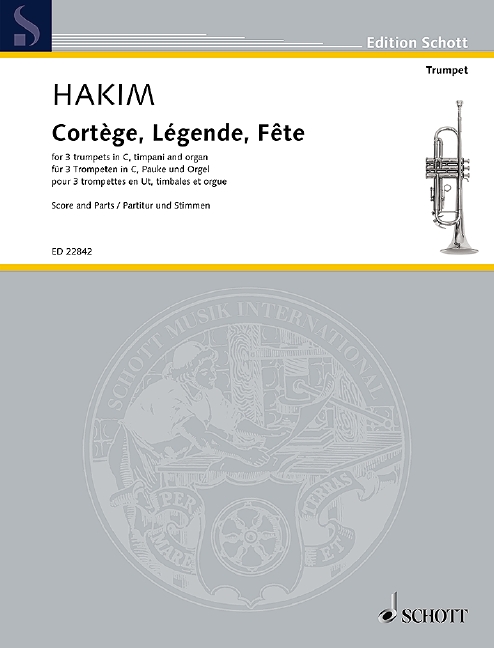 Cortège, Légende, Fête (Score and parts)