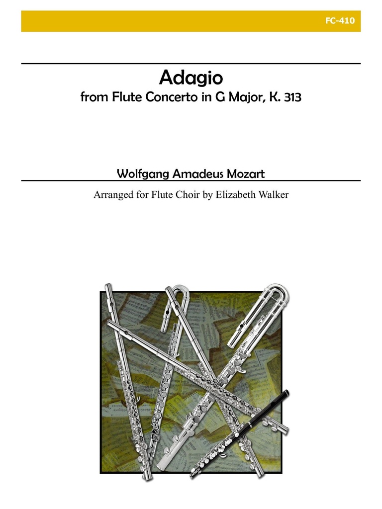 Adagio from Flute Concerto in G Major, K. 313  (Score & parts)