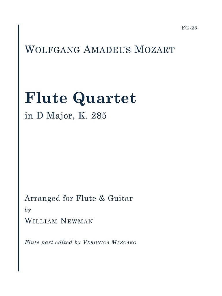 Flute Quartet in D Major, K. 285