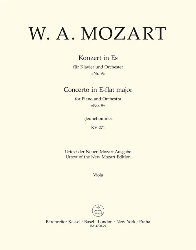 Piano Concerto in E flat, KV.271 (Viola part)