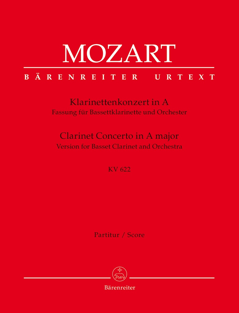 Concerto for Clarinet and Orchestra in A major KV. 622 (Full score)