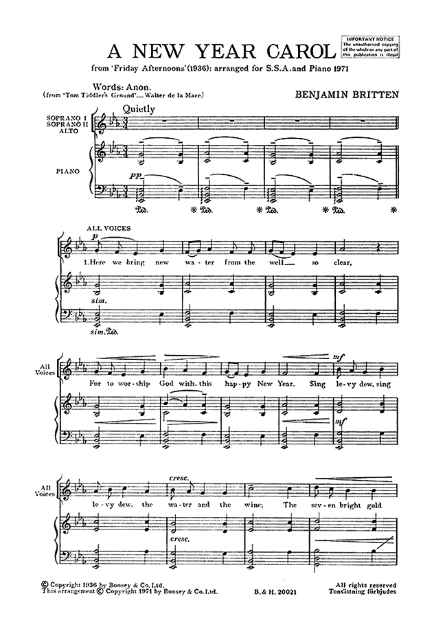 Friday Afternoons: No.5 A New Year Carol