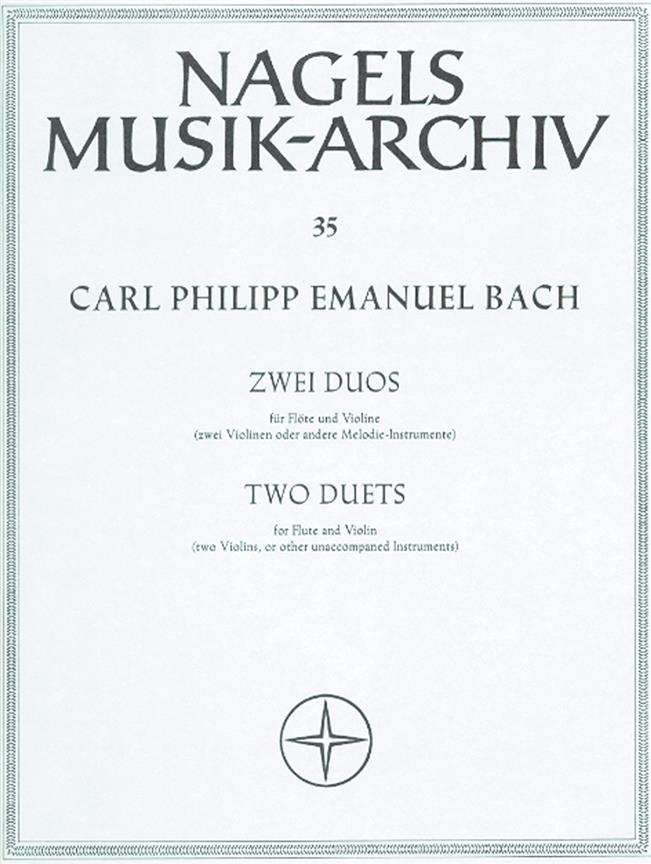 2 Duos from 'Musikalisches Vielerley' Wq 140, 142 Duo for 2 clarinets (2 V, 2 Fl) in C major
