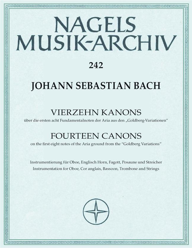 14 Kanons über die ersten acht Fundamentalnoten der Aria aus den 'Goldberg-Variationen', BWV.1087 (Score & parts)