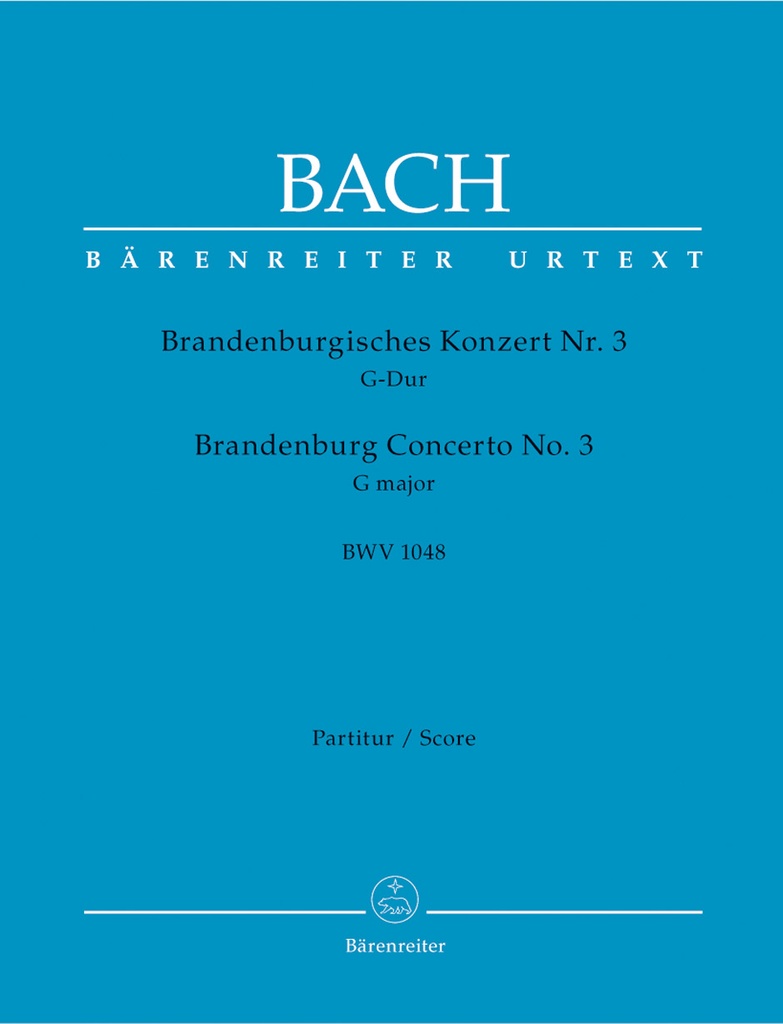 Brandenburg Concerto No.3 G major, BWV.1048 (Full score, Urtext edition)