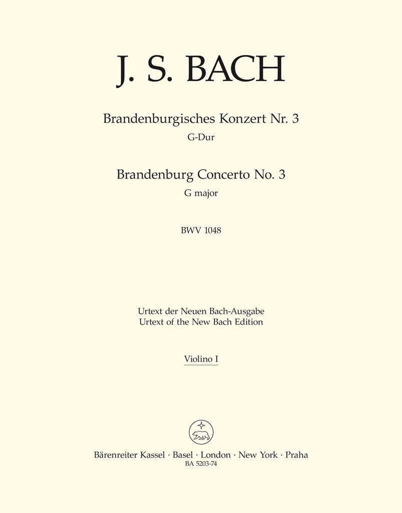 Brandenburg Concerto No.3 G major, BWV.1048 (Violin 1)