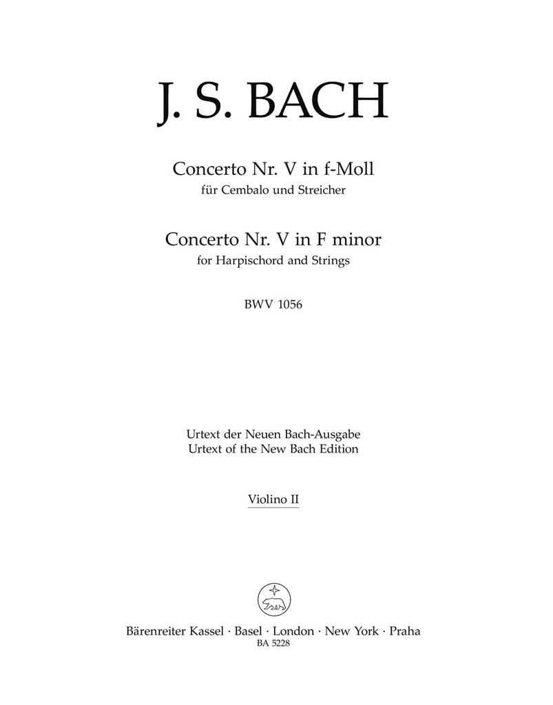 Concerto No.5 F minor, BWV.1056 (Violin 2)