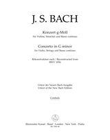 Concerto for Violin, Strings and Basso Continuo G minor (Reconstructed from, BWV.1056) (Harpsichord)