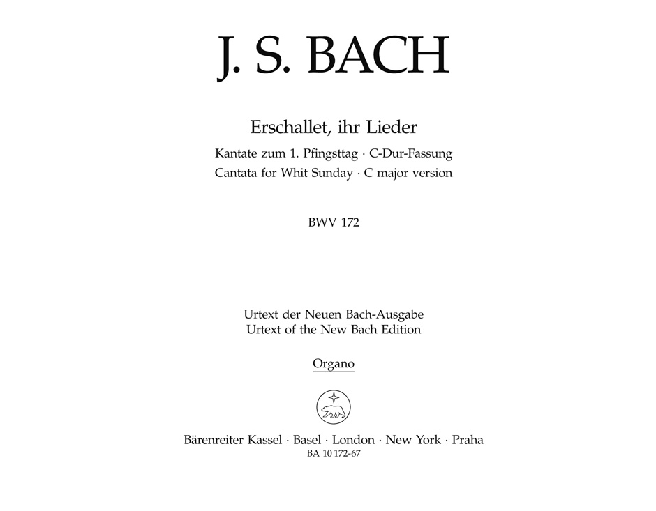 Erschallet, ihr Lieder, BWV.172 (C major version) (Organ)