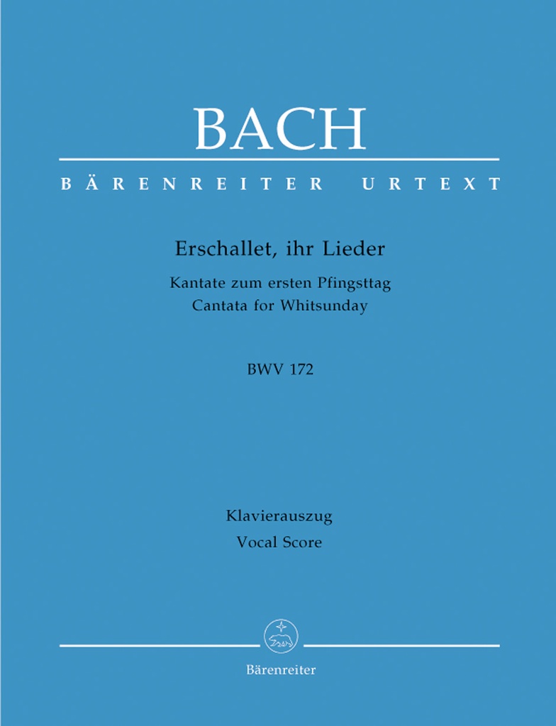 Erschallet, ihr Lieder, BWV.172 (C major version) (Vocal score, Urtext edition)