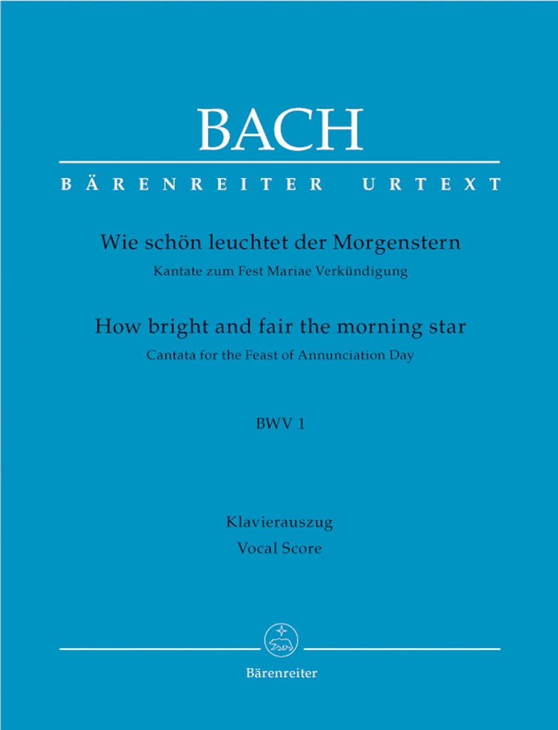 How bright and fair the morning star, BWV.1 (Vocal score, Urtext edition)