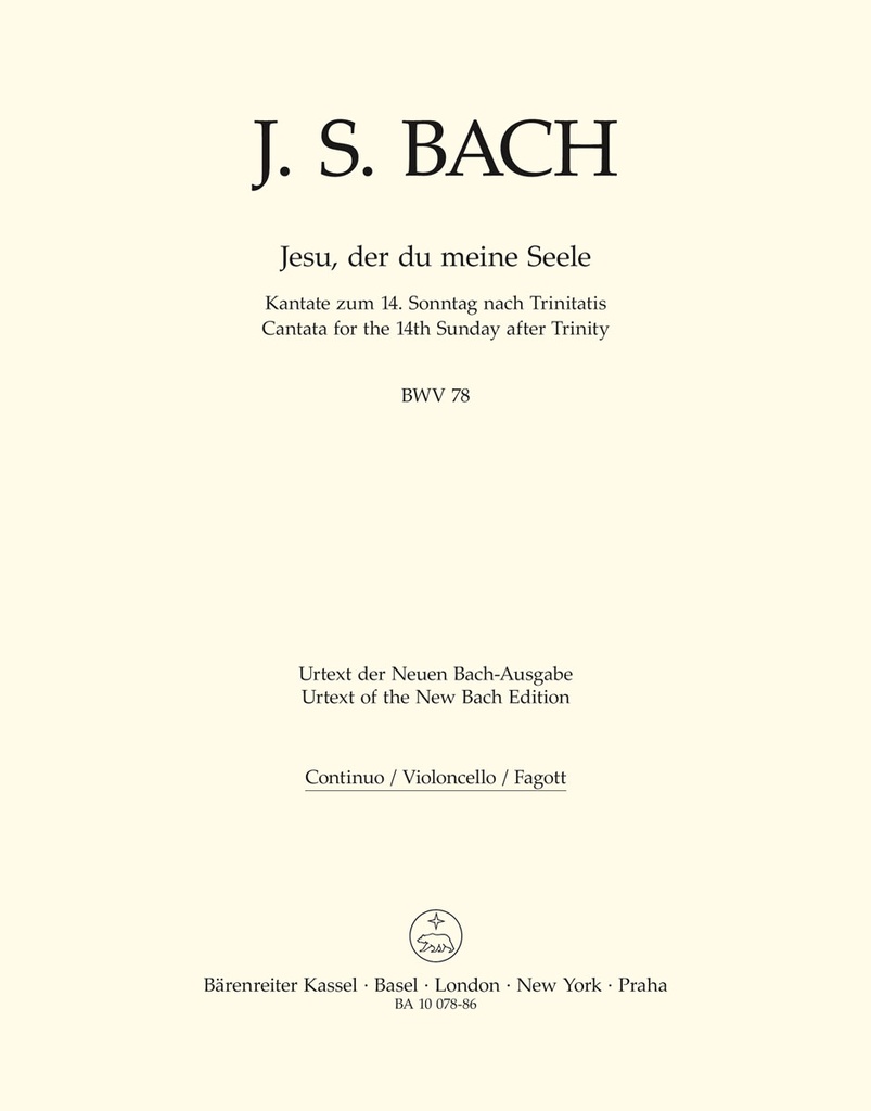 Jesu, by Thy Cross and Passion, BWV.78 (Basso continuo)