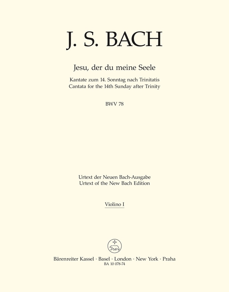Jesu, by Thy Cross and Passion, BWV.78 (Violin 1)