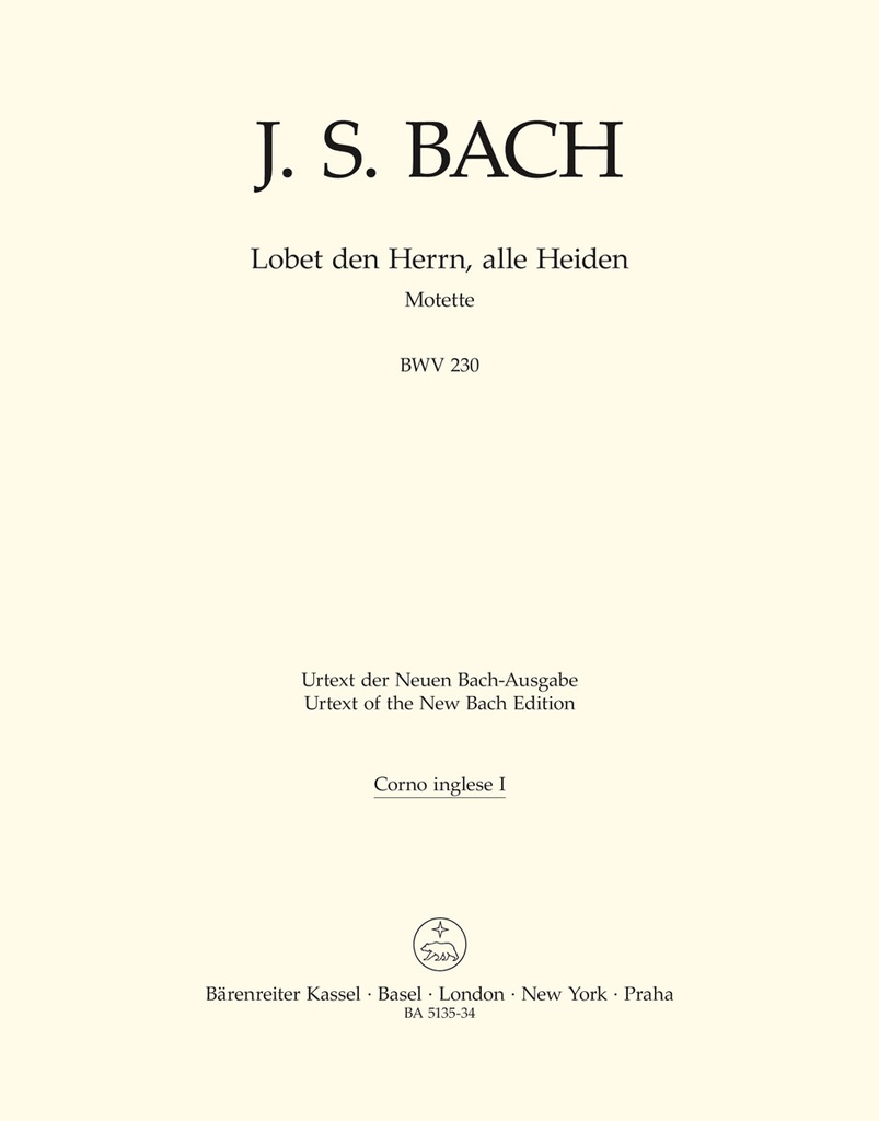 Lobet den Herrn, alle Heiden, BWV.230 (English horn 1)