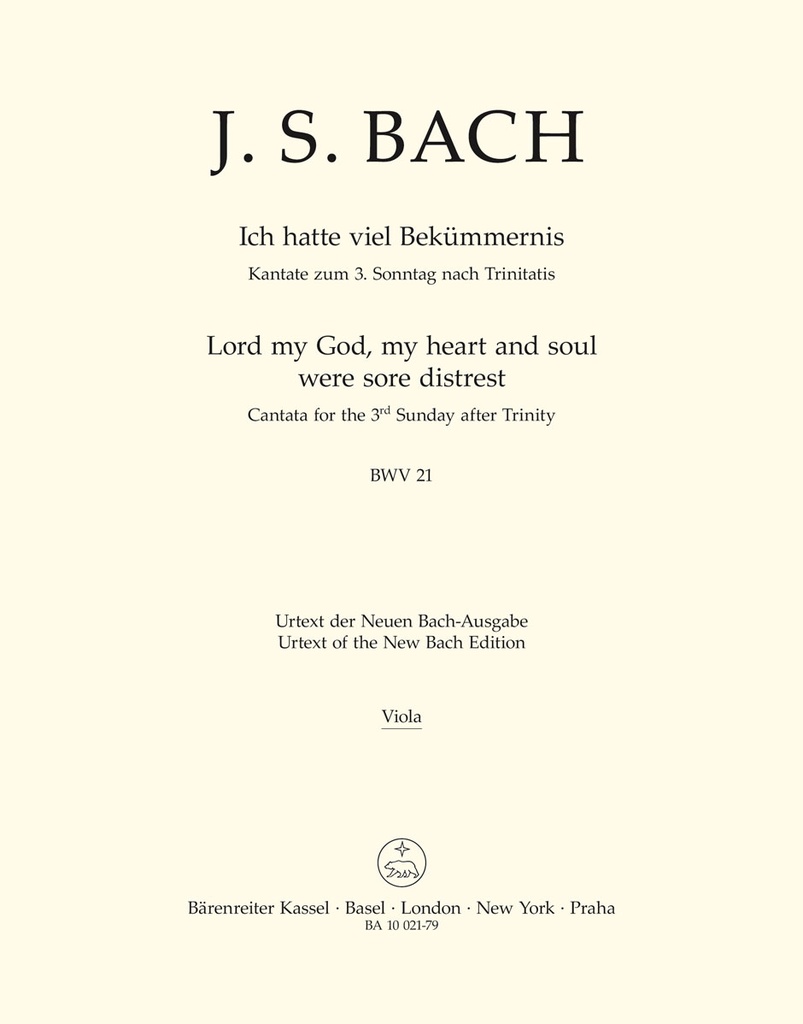 Lord my God, my heart and soul were sore distrest, BWV.21 (Violin 2)
