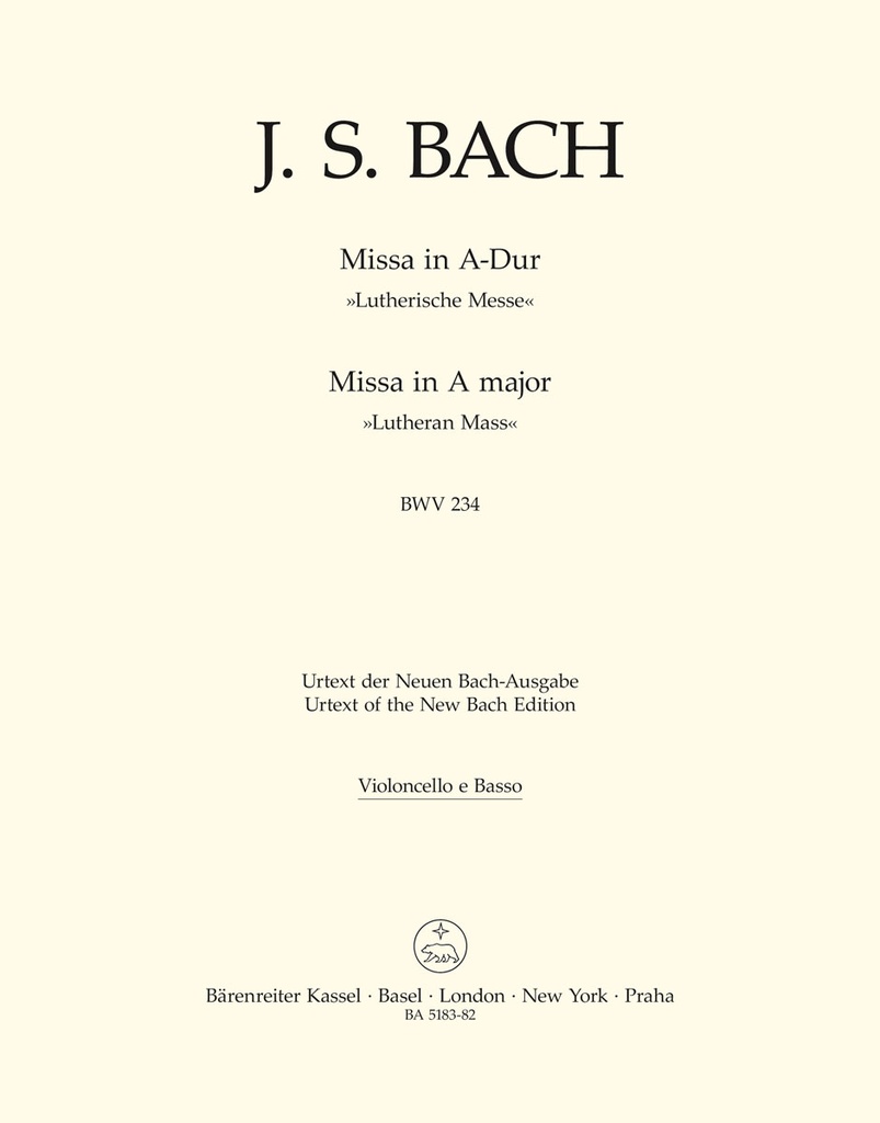 Mass A major, BWV.234 'Lutheran Mass 2' (Bassoon)