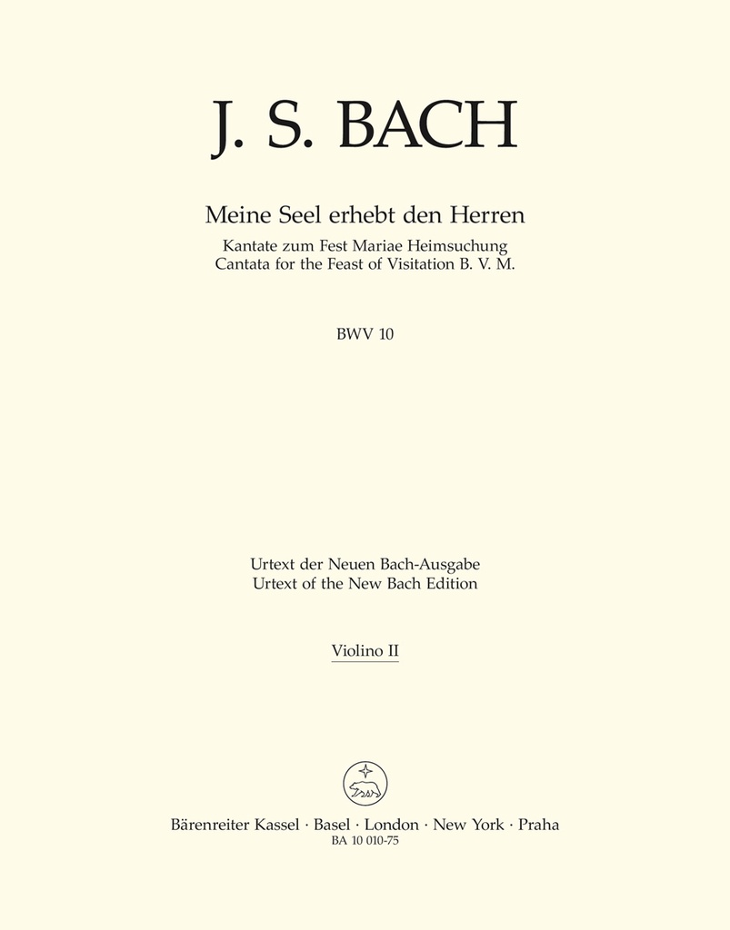 Meine Seel erhebt den Herrn, BWV.10 (Violin 2)