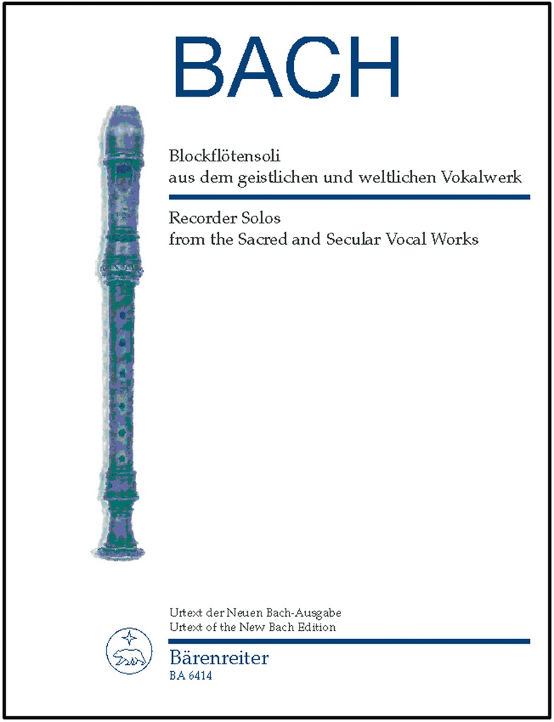 Recorder Solos from the Sacred and Secular Vocal Works -16 pieces for 1-3 solo recorders with the vocal parts included-