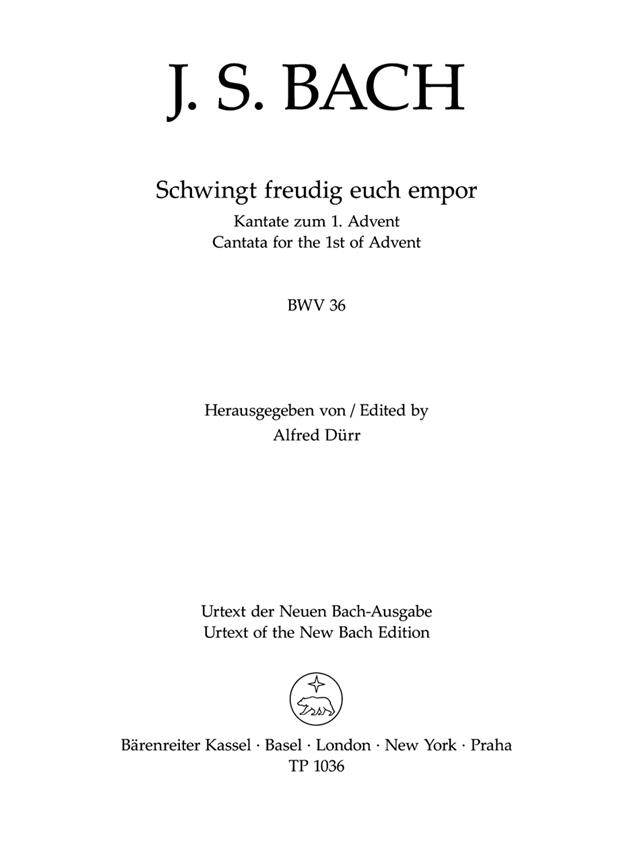 Schwingt freudig euch empor, BWV.36 (Final version) (Study score, Urtext edition)