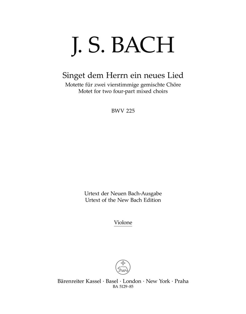 Singet dem Herrn ein neues Lied B major, BWV.225 (Double bass)