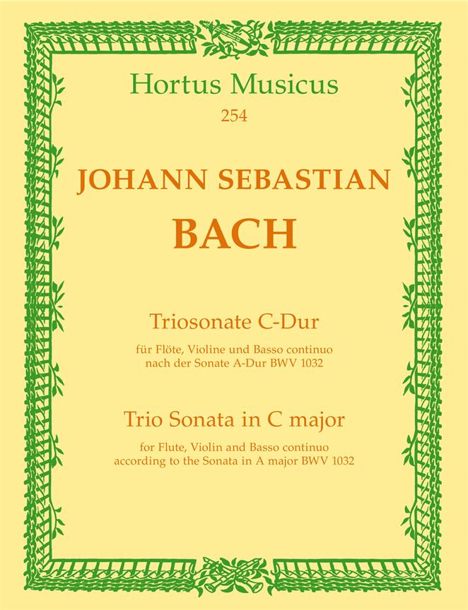 Trio Sonata for Flute, Violin and Basso continuo C major (according to the Sonata in A major, BWV.1032) (Set of parts)