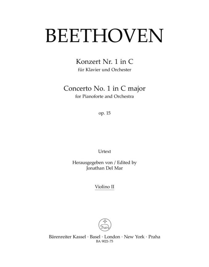 Concerto for Pianoforte and Orchestra No.1 C major, Op.15 (Violin 2)