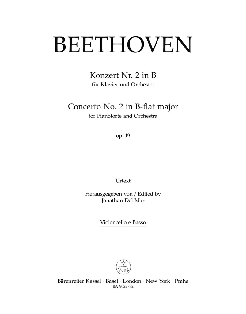 Concerto for Pianoforte and Orchestra No.2 B-flat major, Op.19 (Cello / Double bass)
