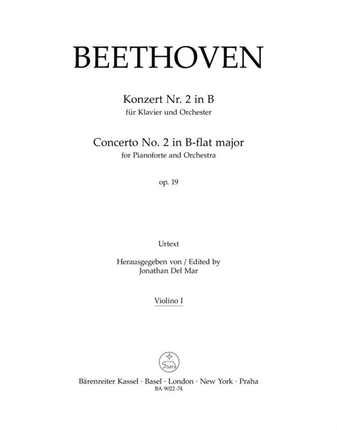 Concerto for Pianoforte and Orchestra No.2 B-flat major, Op.19 (Violin 1)