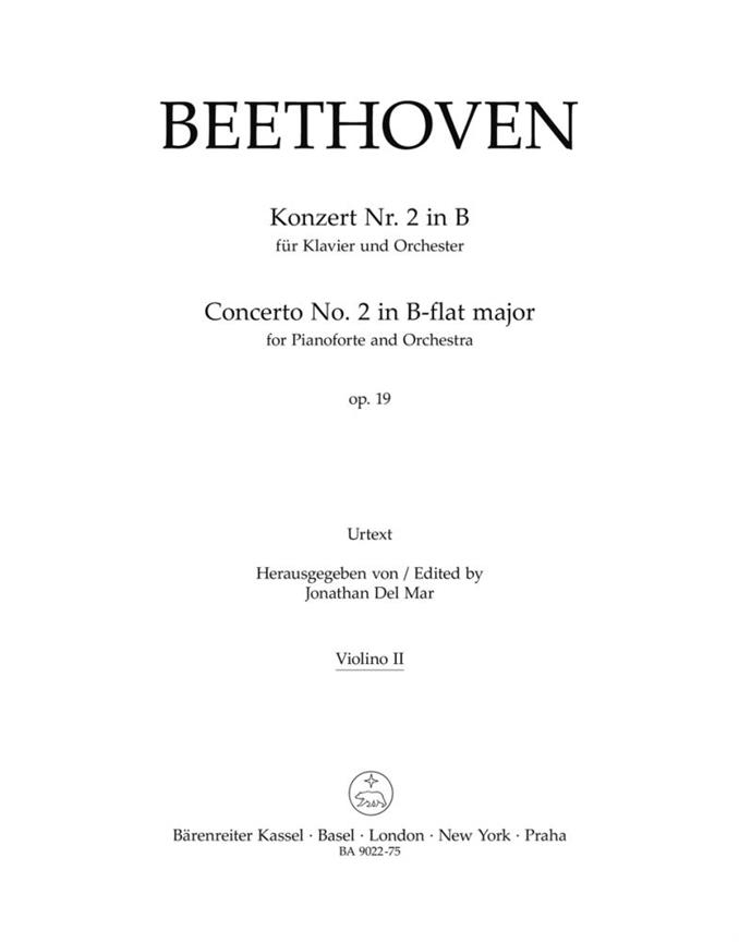 Concerto for Pianoforte and Orchestra No.2 B-flat major, Op.19 (Violin 2)